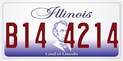 IL license plate B144214