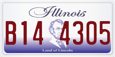 IL license plate B144305