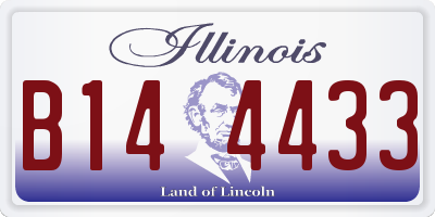 IL license plate B144433
