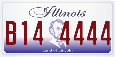 IL license plate B144444