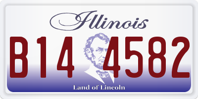 IL license plate B144582