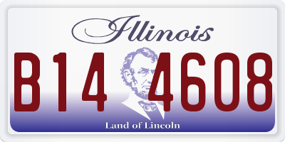 IL license plate B144608