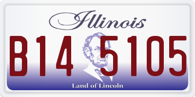 IL license plate B145105