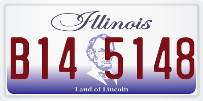 IL license plate B145148