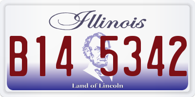 IL license plate B145342