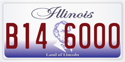 IL license plate B146000