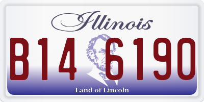 IL license plate B146190