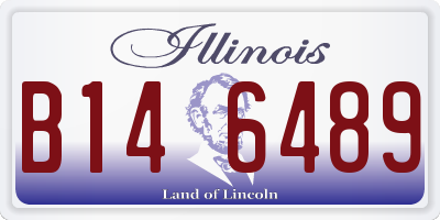 IL license plate B146489