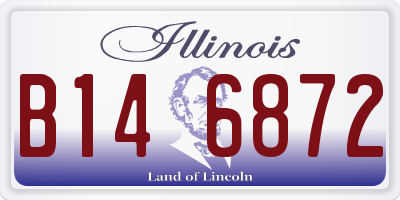 IL license plate B146872