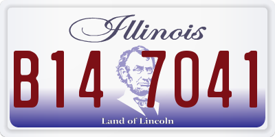 IL license plate B147041