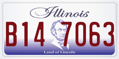 IL license plate B147063