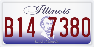 IL license plate B147380