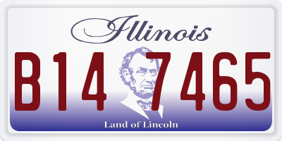 IL license plate B147465