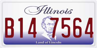 IL license plate B147564