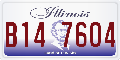 IL license plate B147604