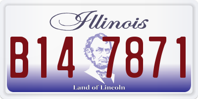 IL license plate B147871