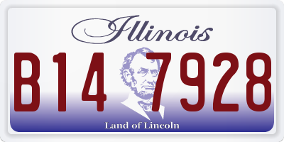 IL license plate B147928