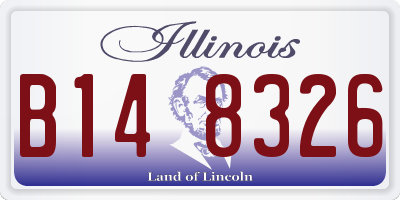 IL license plate B148326