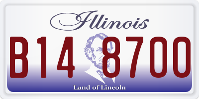 IL license plate B148700