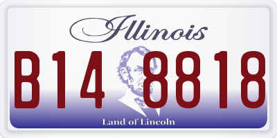 IL license plate B148818