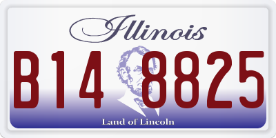 IL license plate B148825