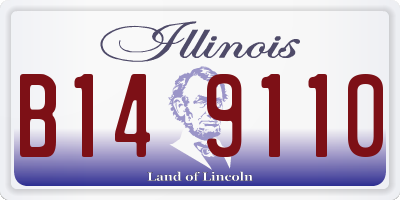 IL license plate B149110