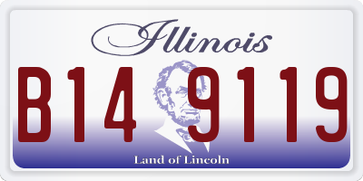 IL license plate B149119