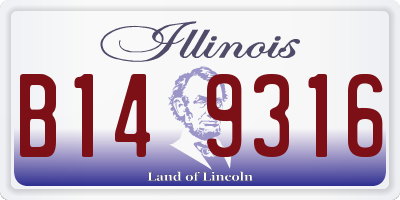 IL license plate B149316