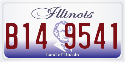 IL license plate B149541