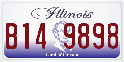 IL license plate B149898