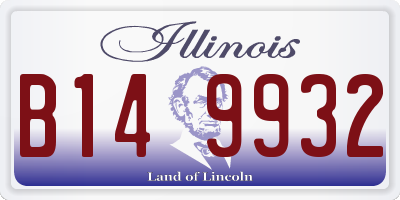 IL license plate B149932