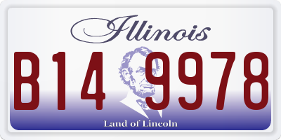IL license plate B149978