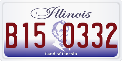 IL license plate B150332
