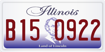 IL license plate B150922