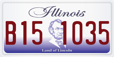 IL license plate B151035