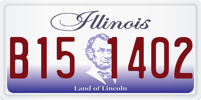 IL license plate B151402