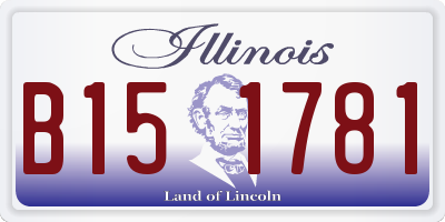 IL license plate B151781