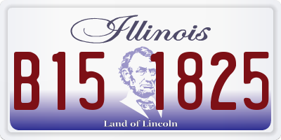 IL license plate B151825
