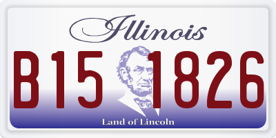 IL license plate B151826