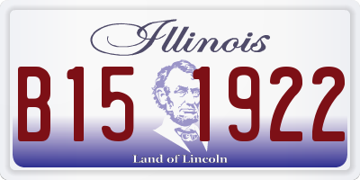 IL license plate B151922