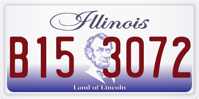 IL license plate B153072