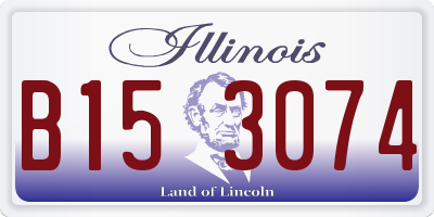 IL license plate B153074