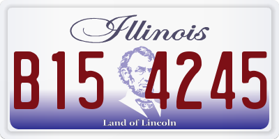 IL license plate B154245