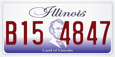IL license plate B154847