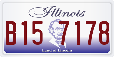 IL license plate B157178