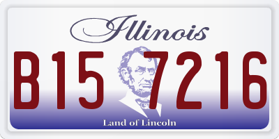IL license plate B157216