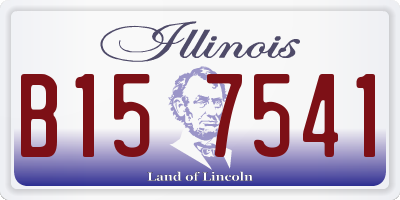 IL license plate B157541