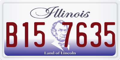 IL license plate B157635