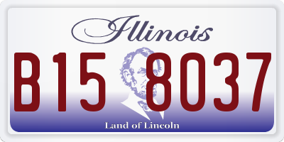 IL license plate B158037