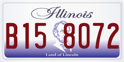 IL license plate B158072